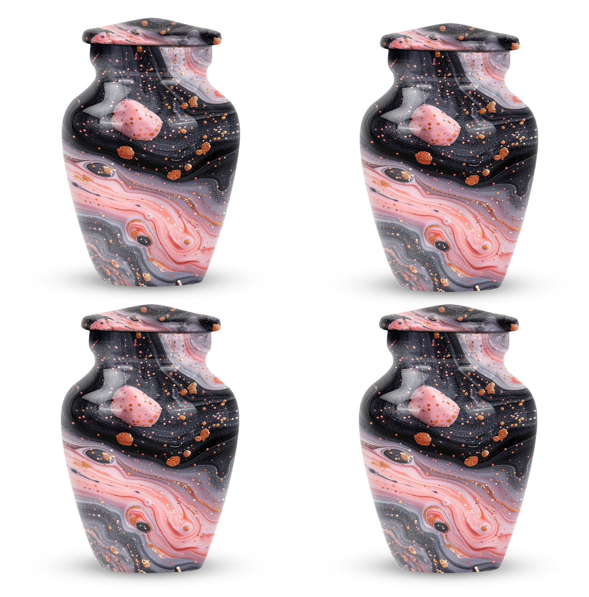 Classic 10-inch Abstract Urn, large cremation urn for human ashes