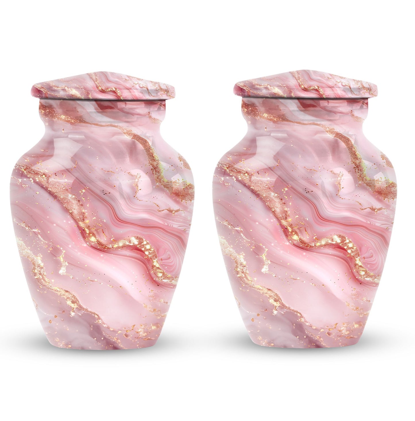 Abstract Urn with classic design for women's cremation.