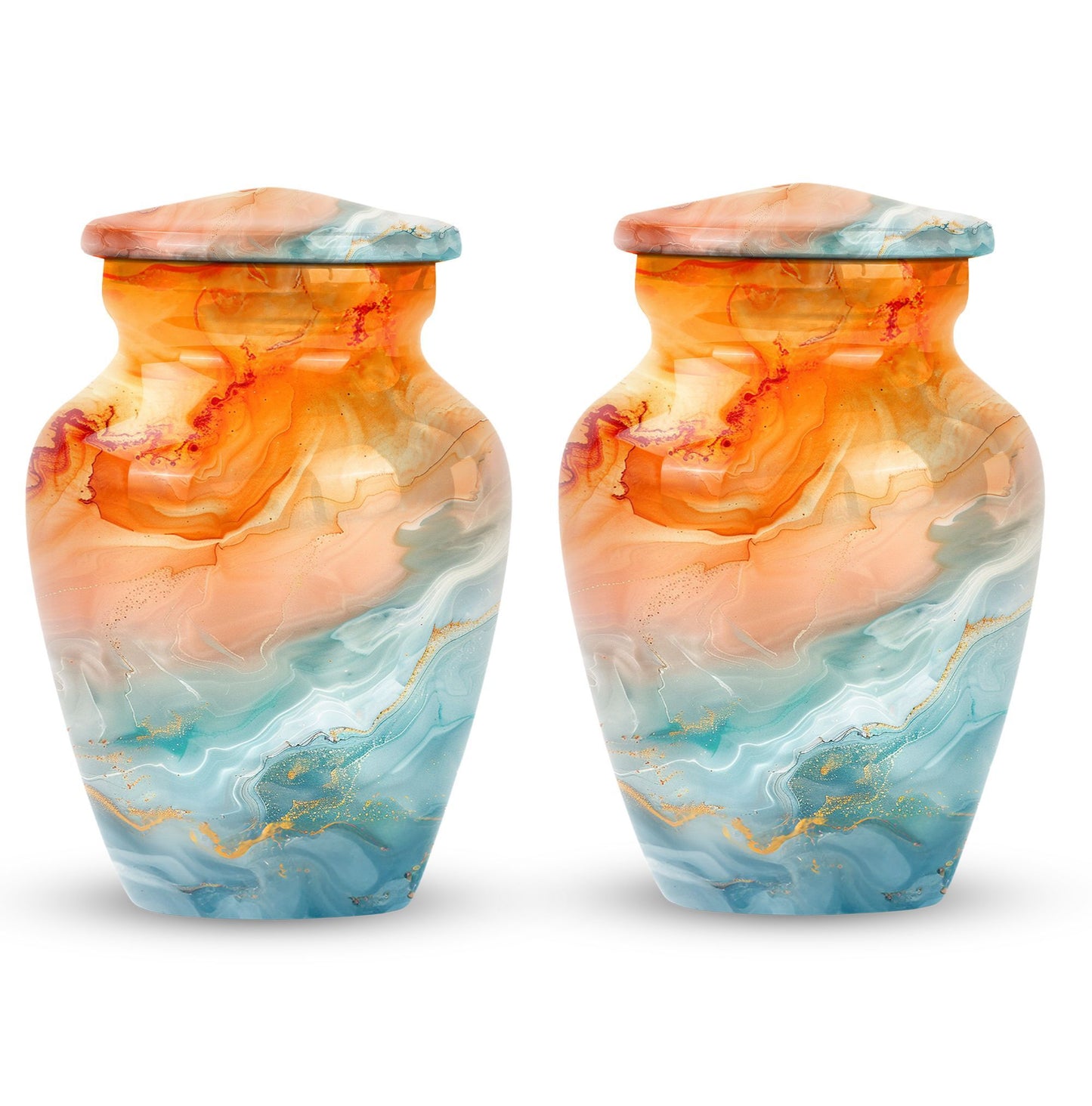 colourful swirl urn