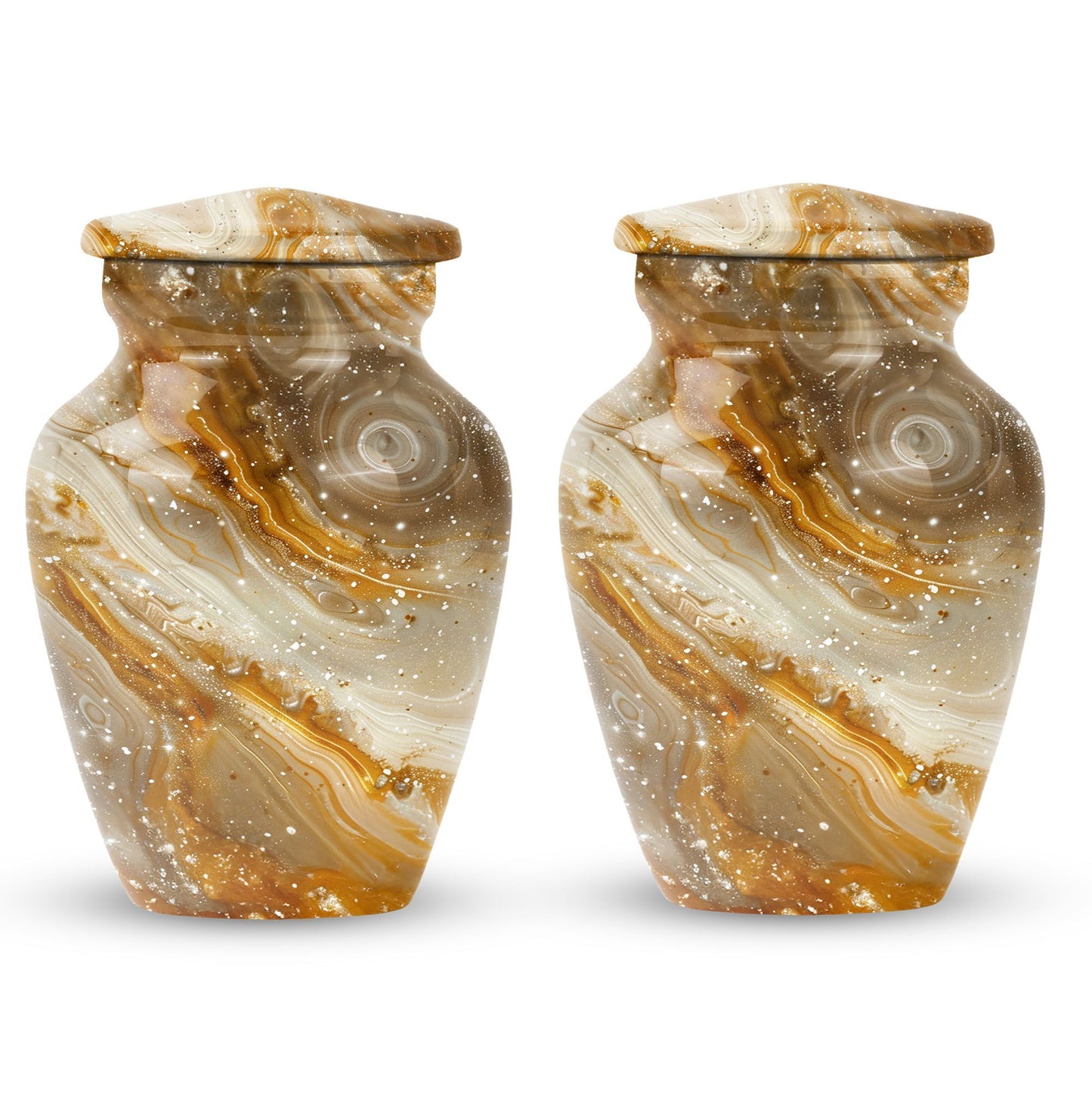 Abstract designed 10-inch Colourful Swirl Urn