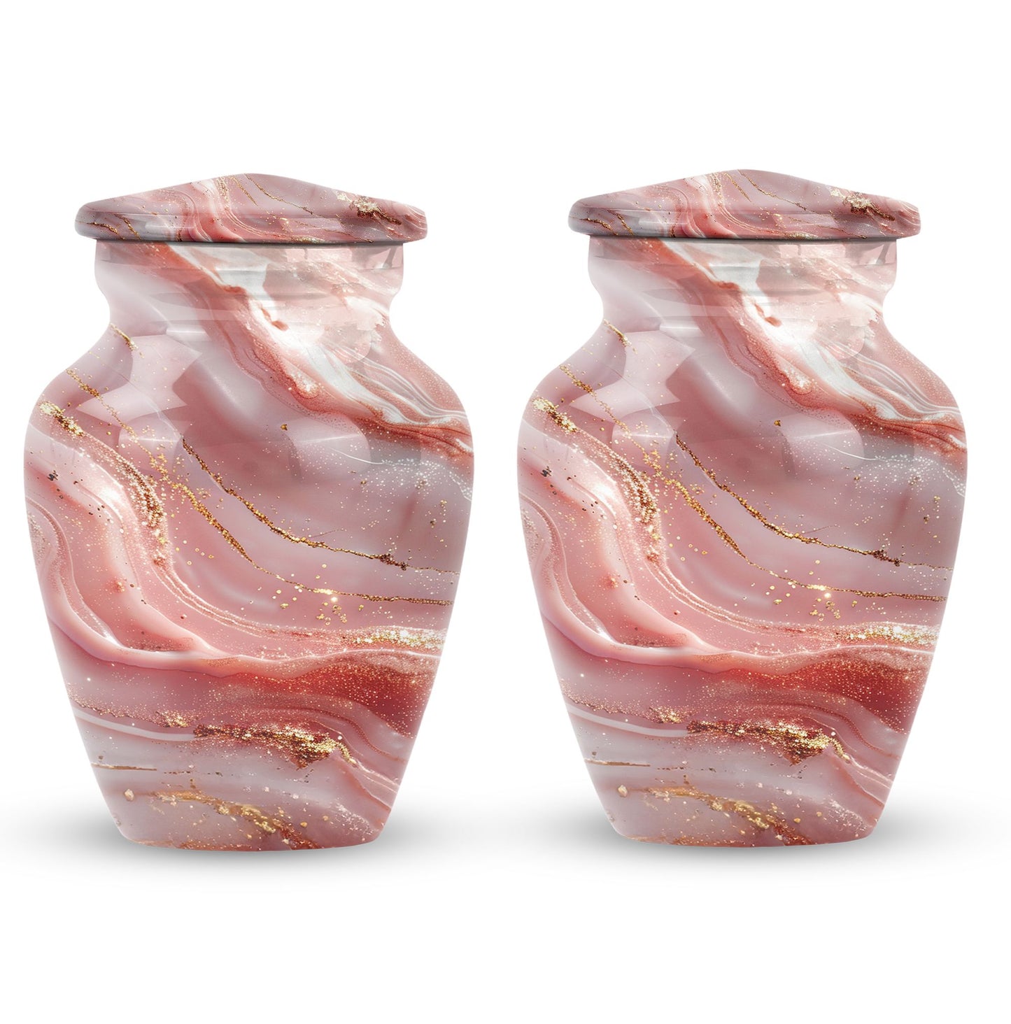 colourful swirl, classic urn for adult men's memorial ashes