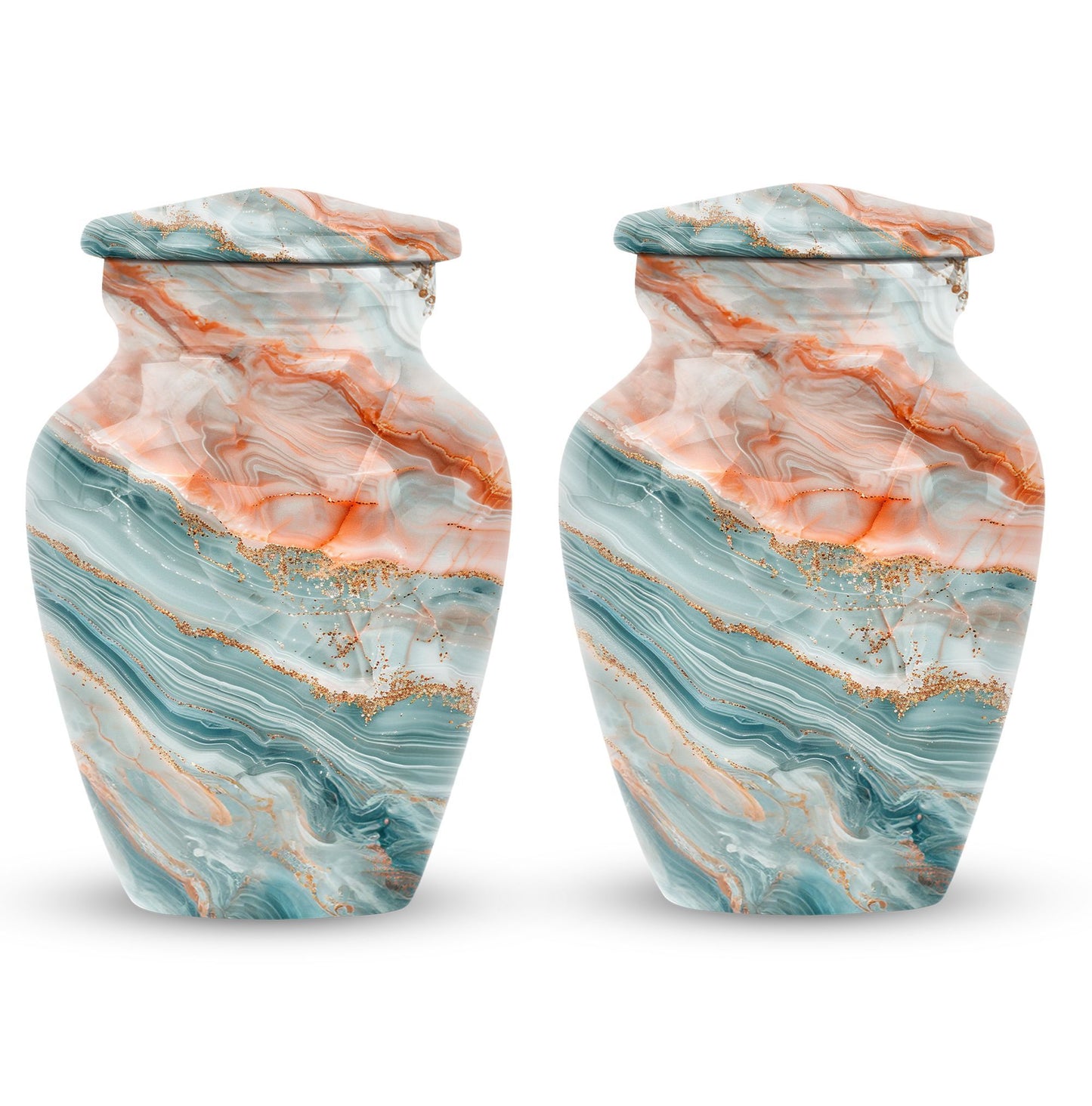 Colourful Swirl Urn for human ashes.
