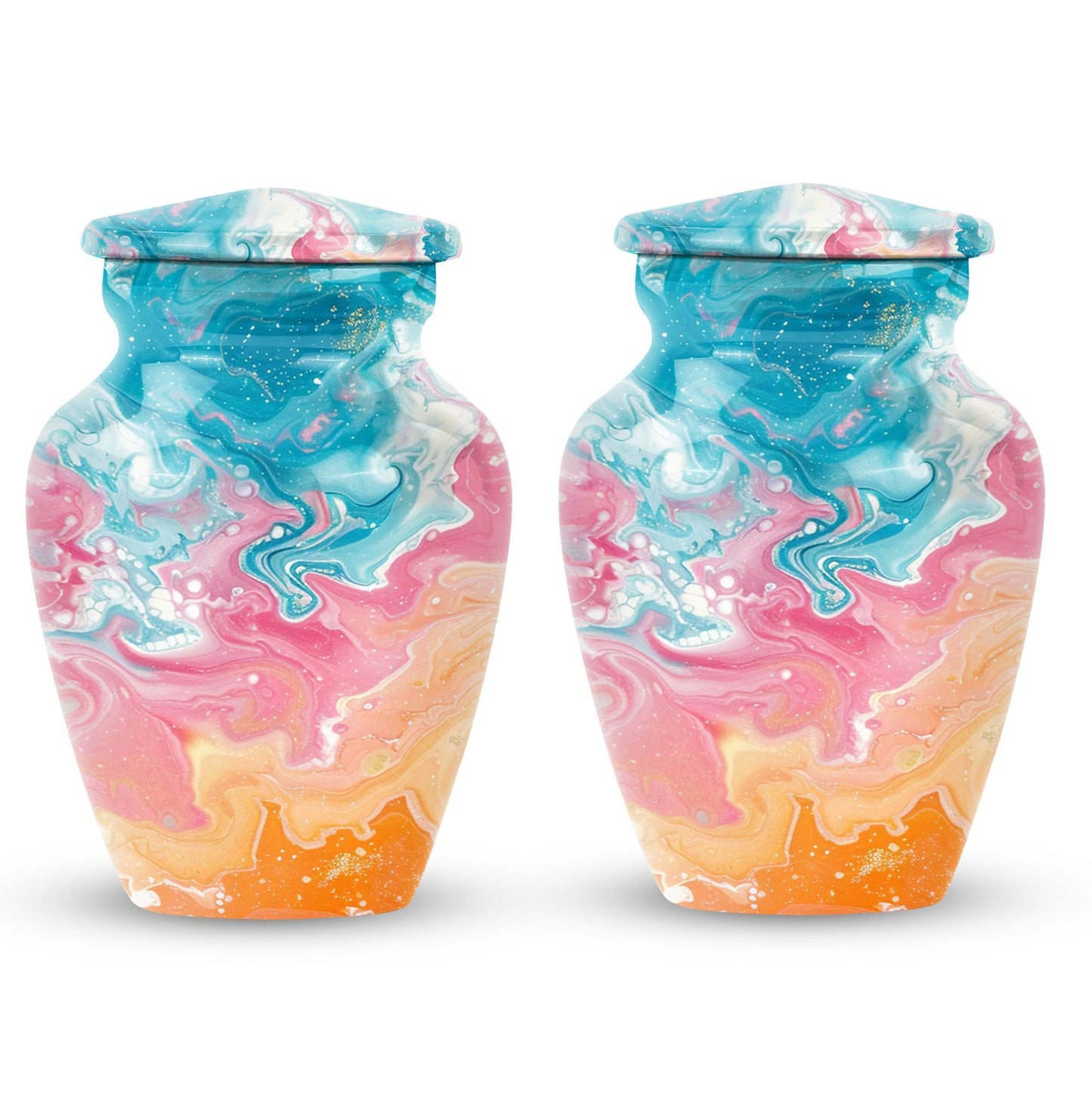 abstract classic urn for ashes, large aluminium memorial urn