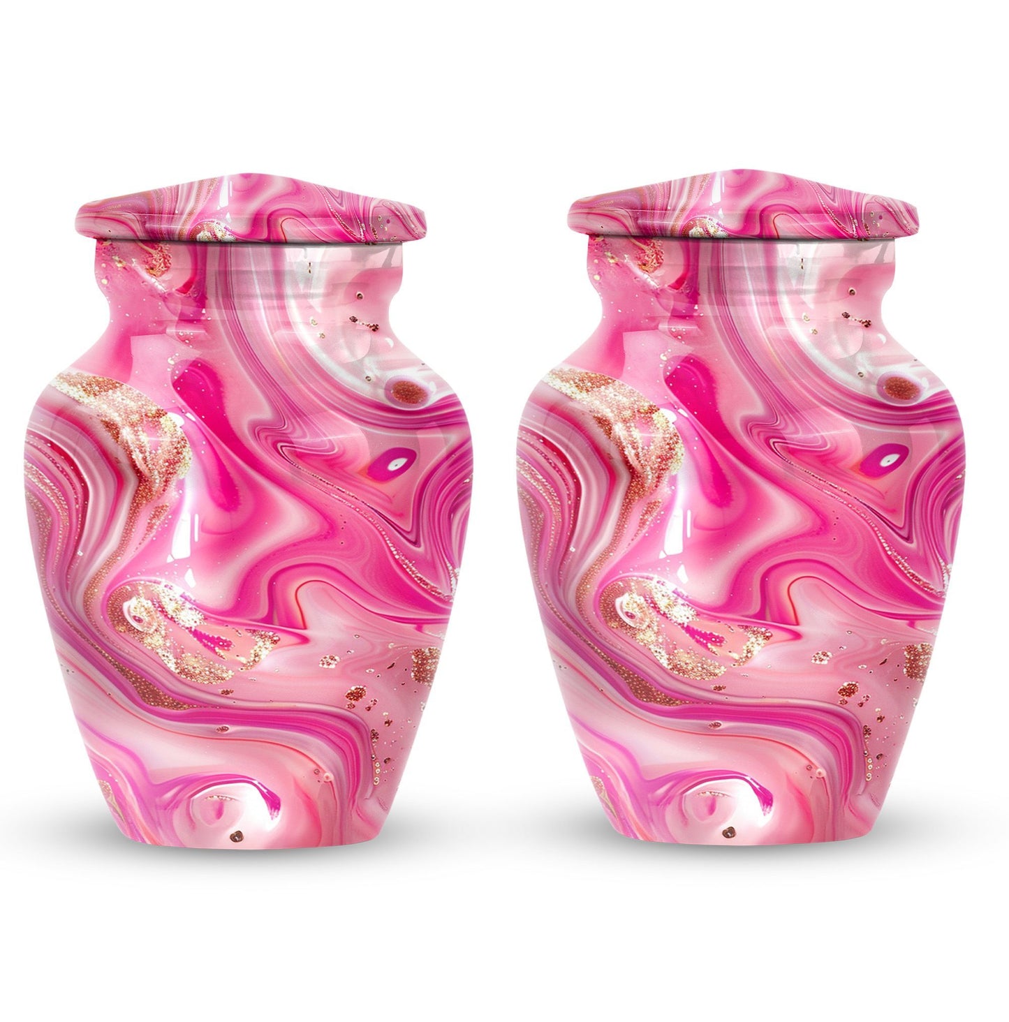 Pastel Swirl Urn for adult ashes.