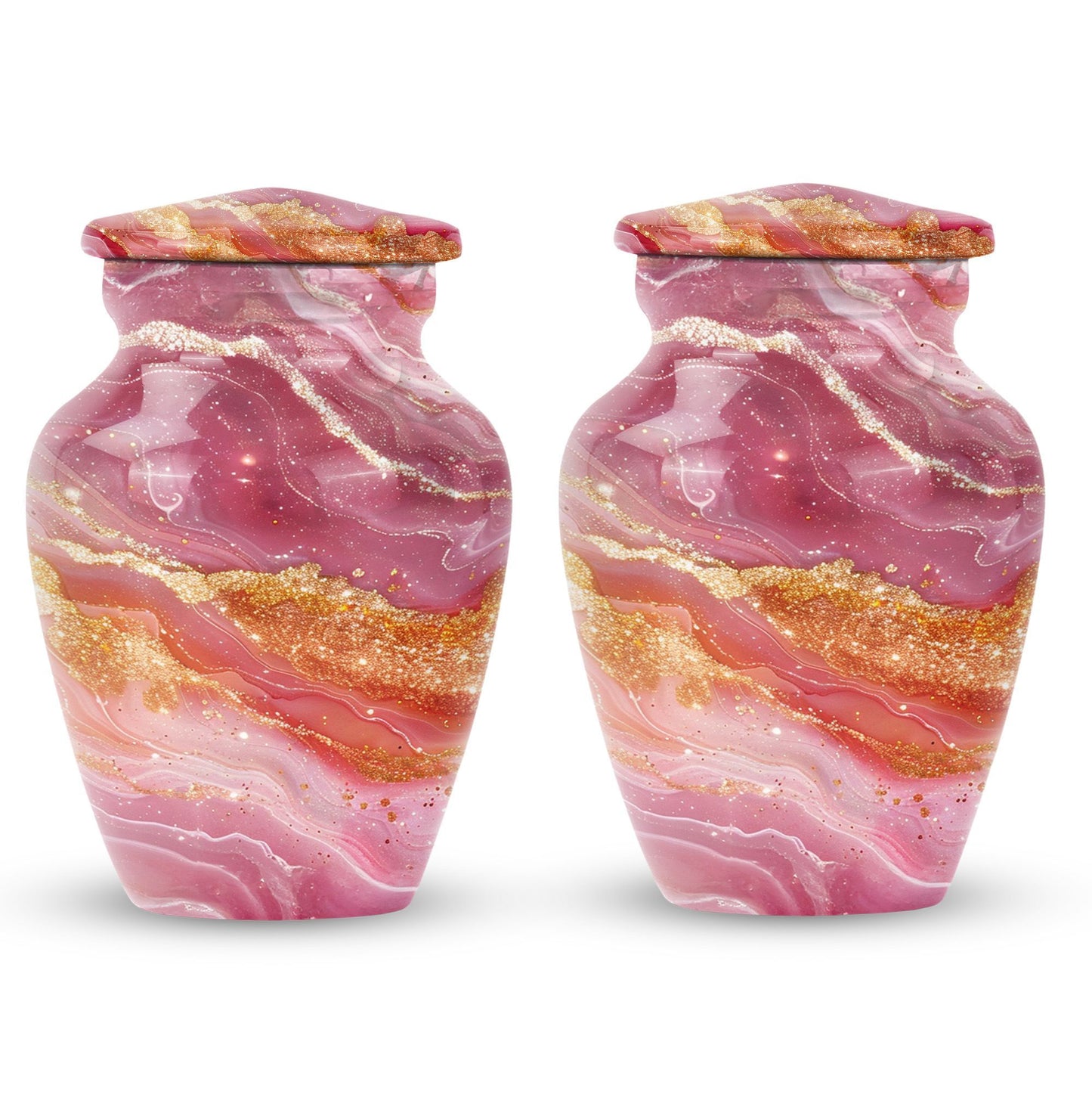 Pastel Swirl Urn for adult ashes.