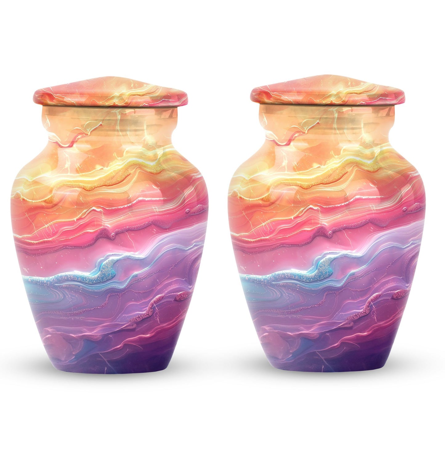 abstract themed classic urn for adult ashes.