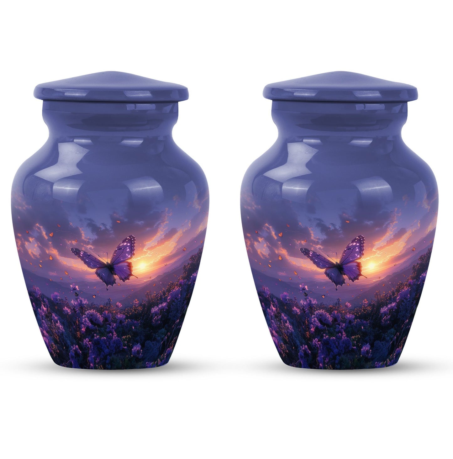 purple meadow classic urn for adult human ashes