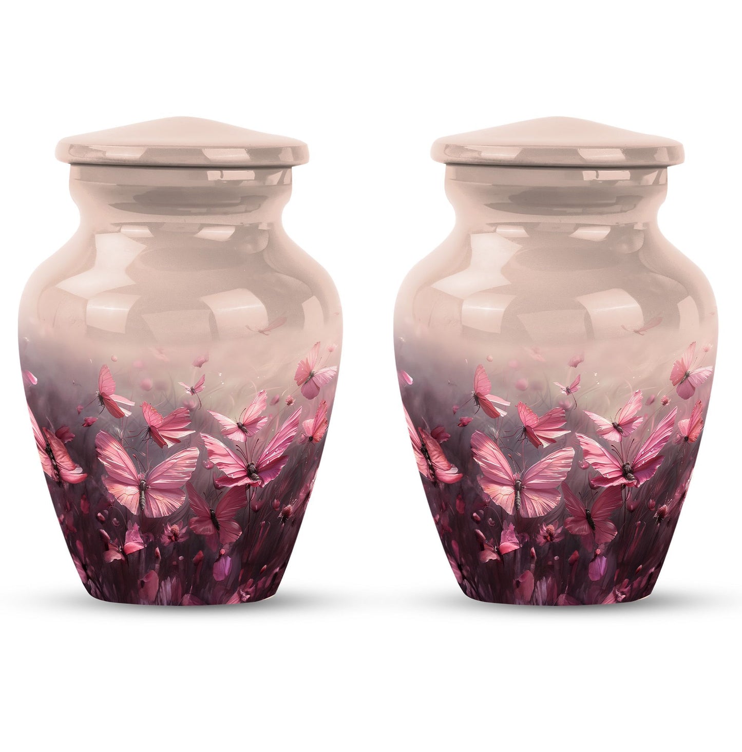 pink butterfly urn - Keepsake urn For Ashes