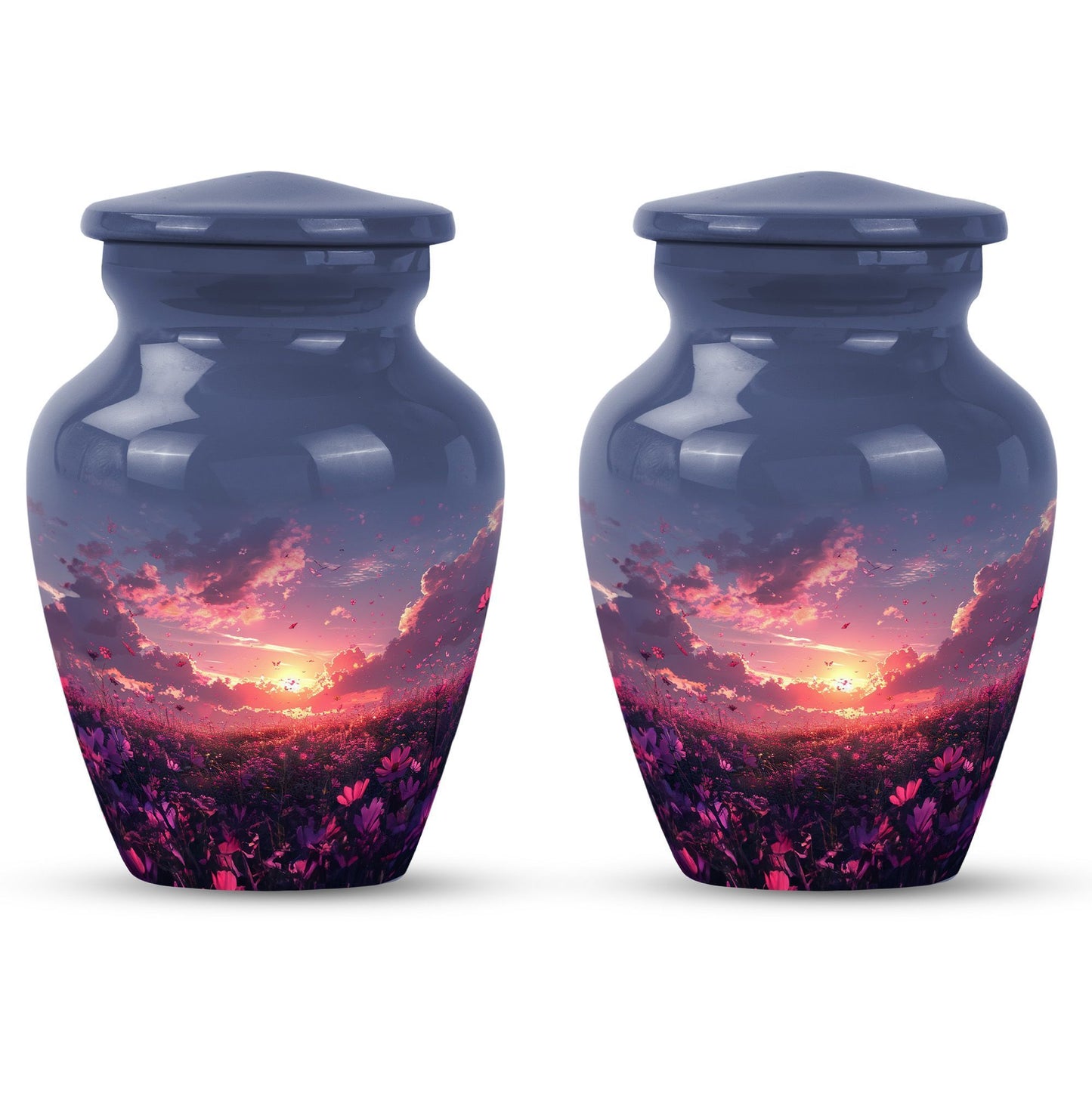 pink butterfly urn, classic memorial urn for ashes
