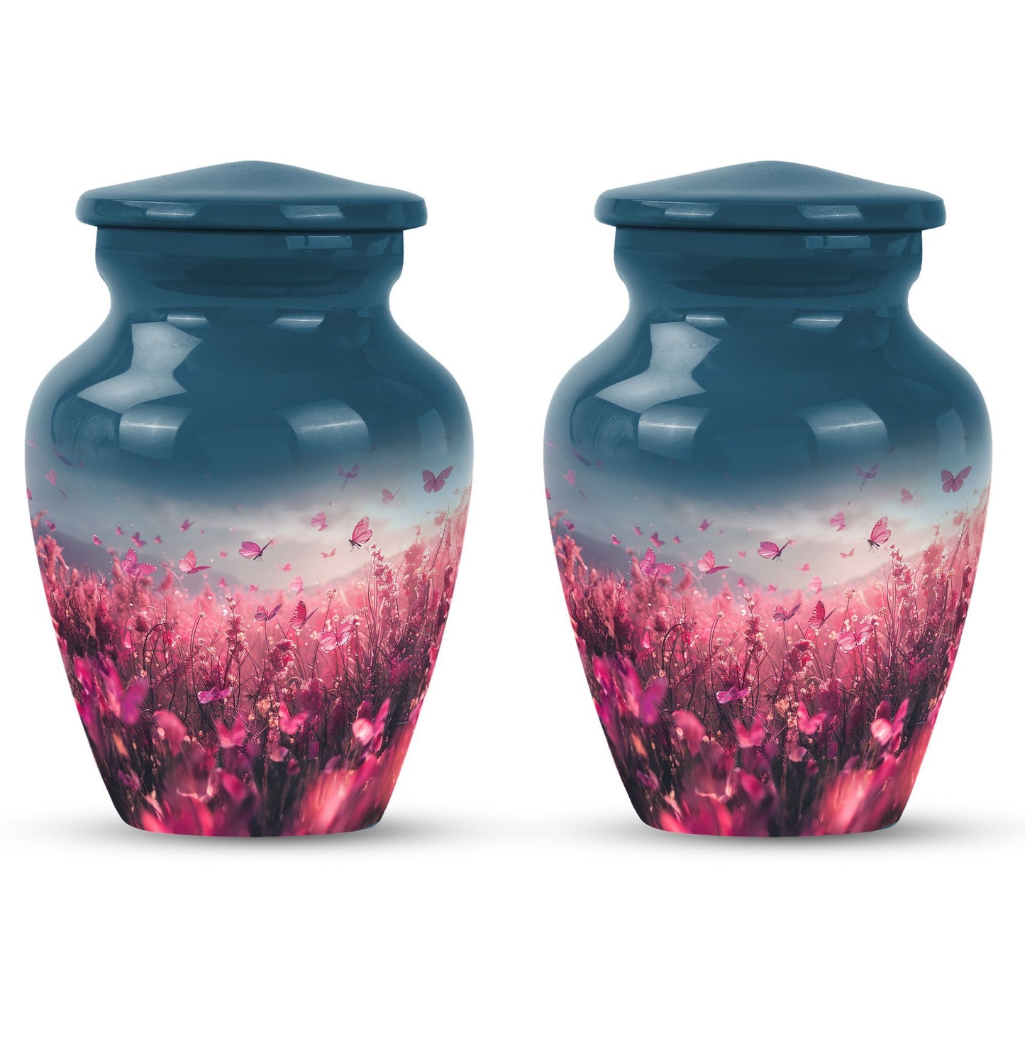 pink butterfly urn, memorial urns for human ashes