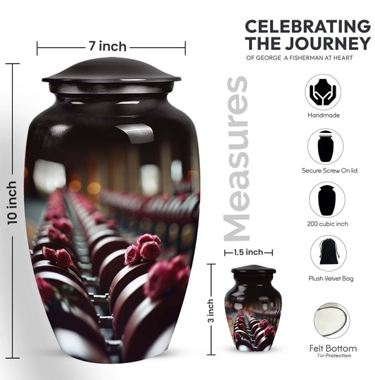 Dumbles urn suitable for adult ashes