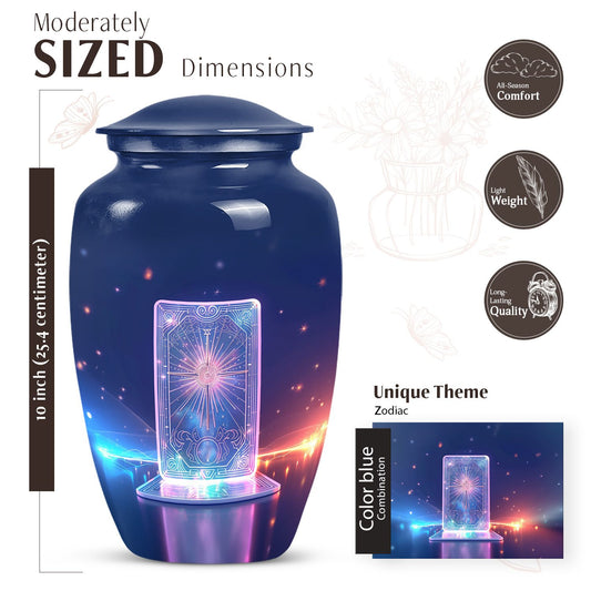 10-inch classic zodiac urn.