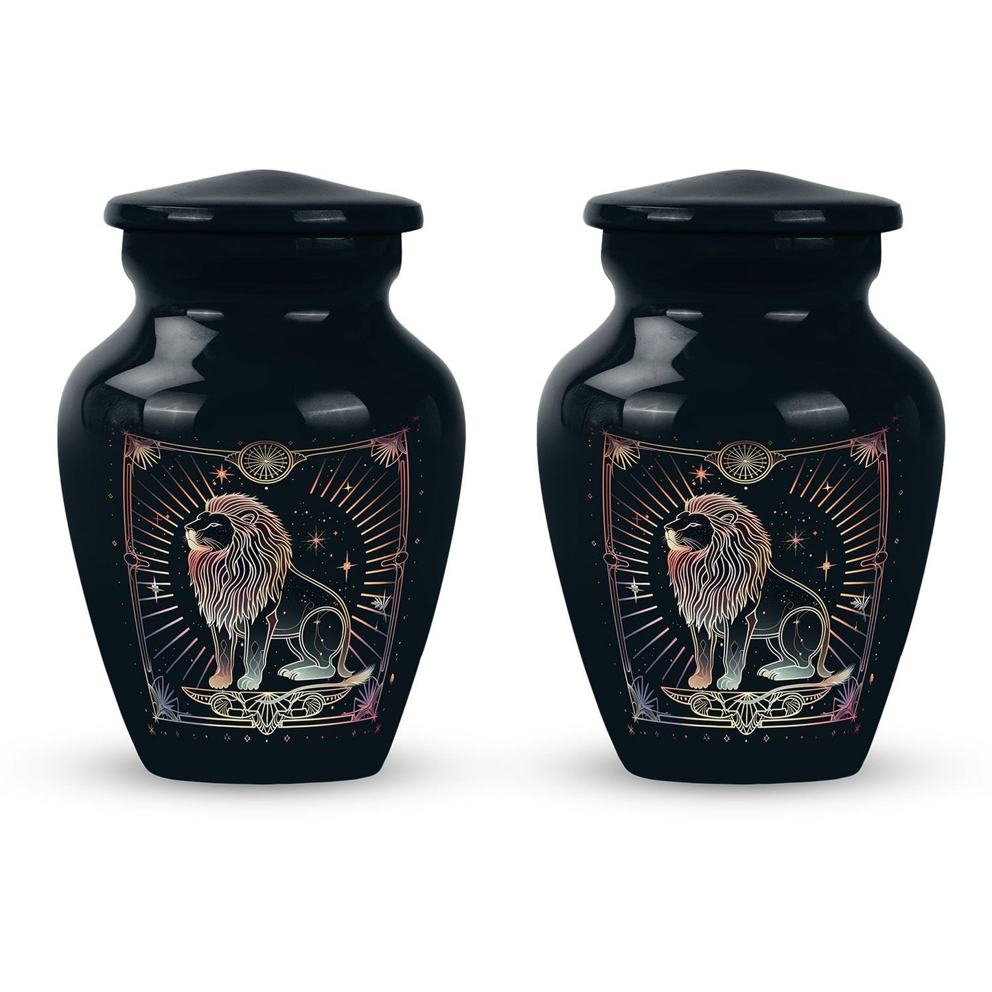 Zodiac Urn, large memorial urn for adult male ashes