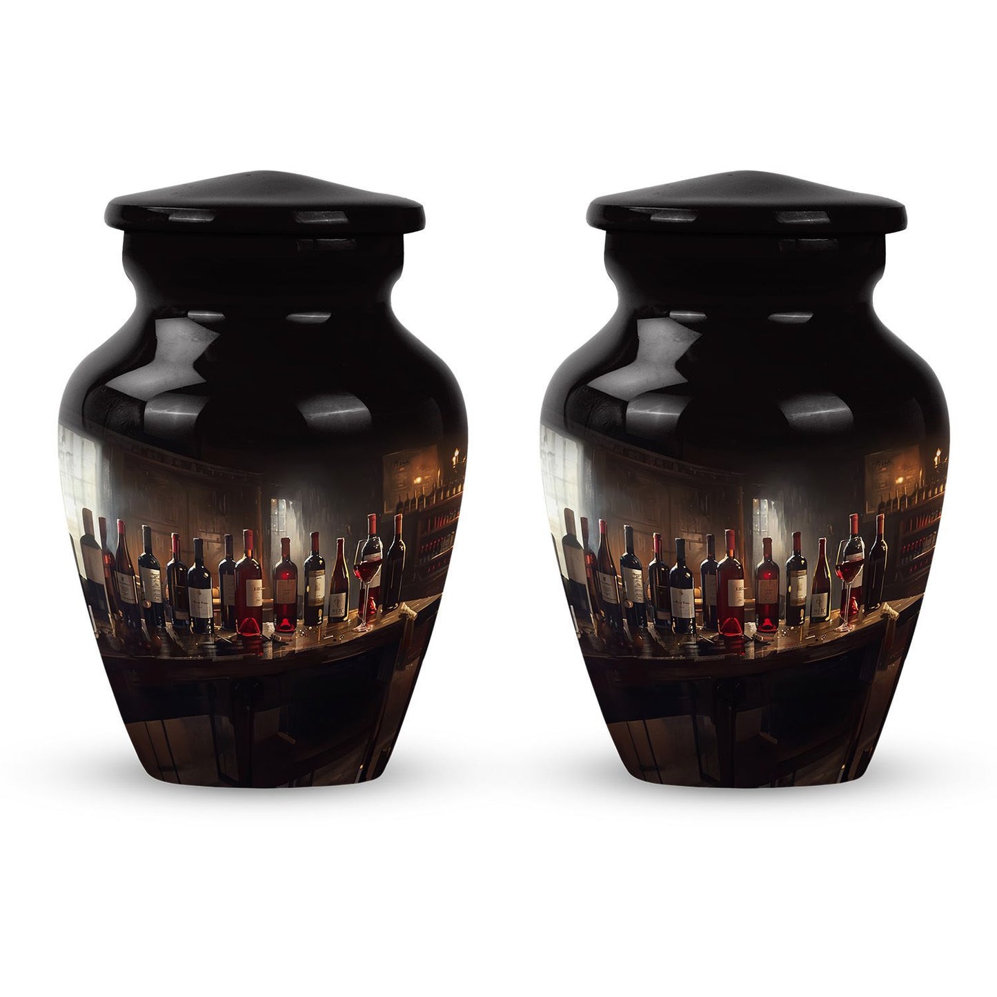 Classic wine urn for an adult male