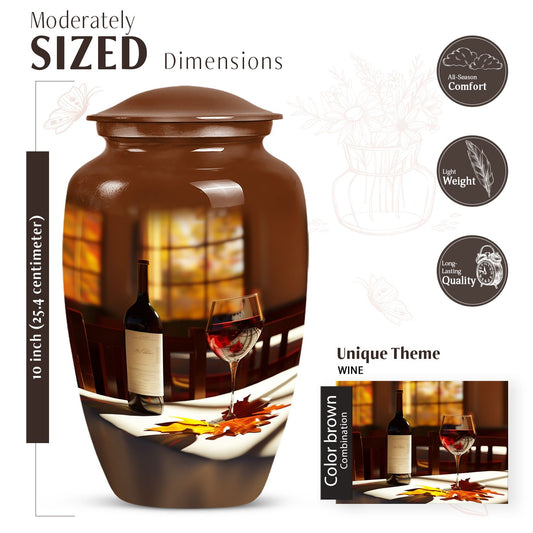 10-inch classic wine urn.