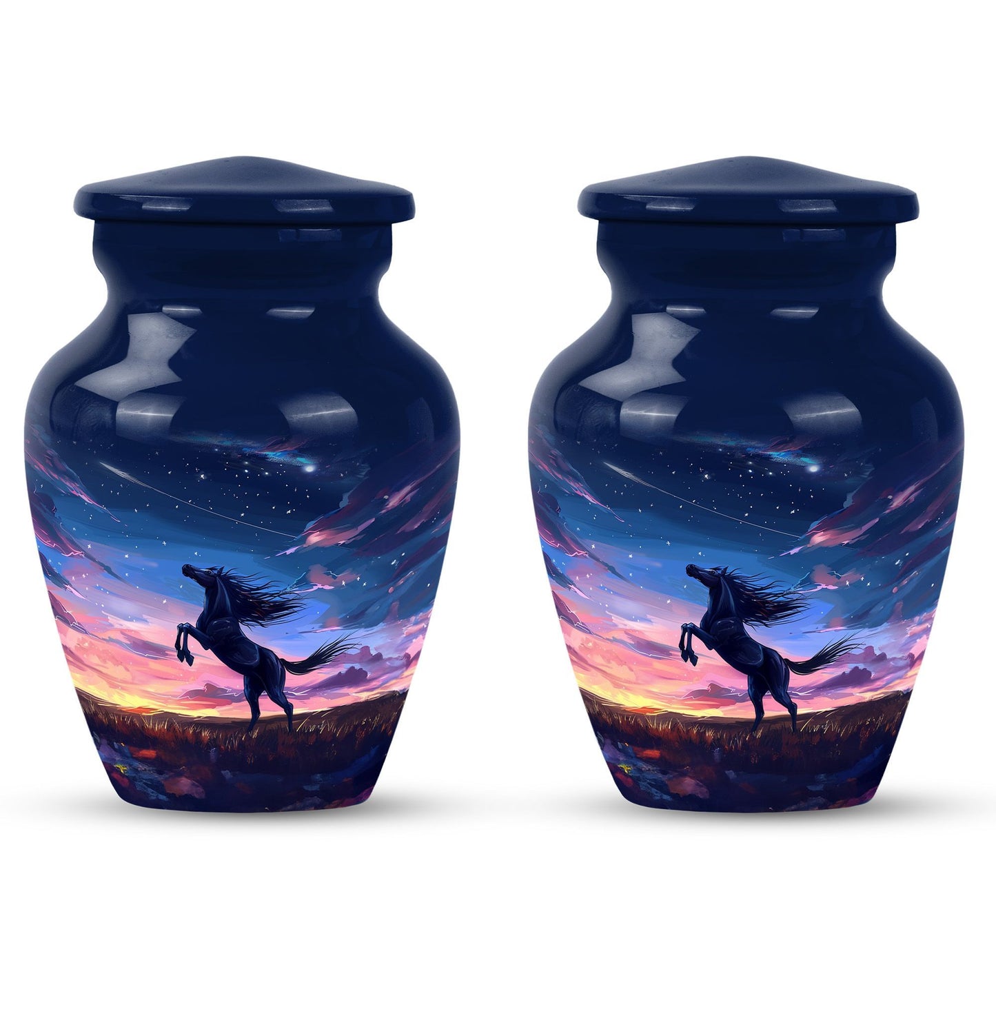 10-inch Classic Horse Urn, large memorial urn
