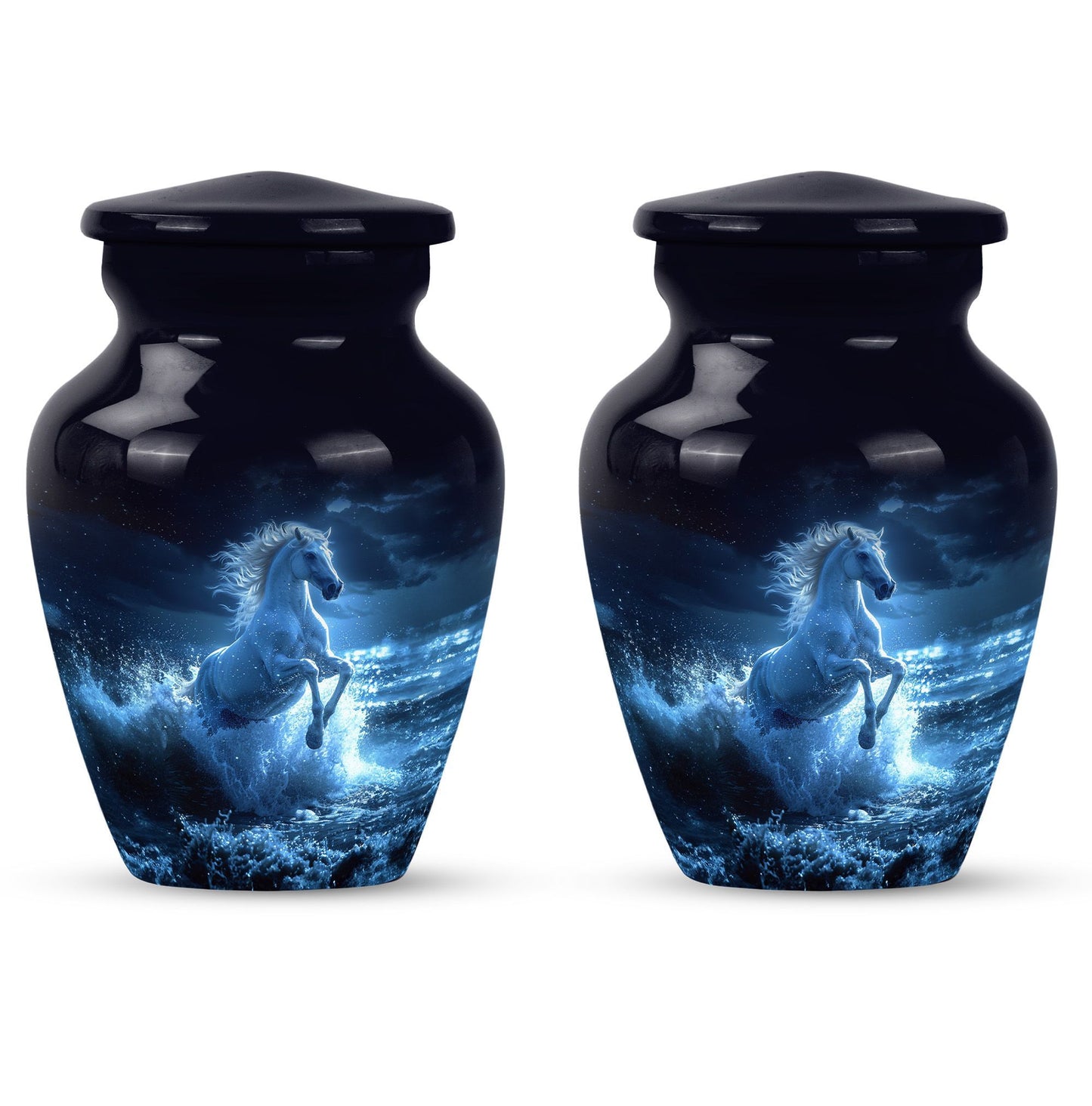 Classic 10 inch Horse Urn.