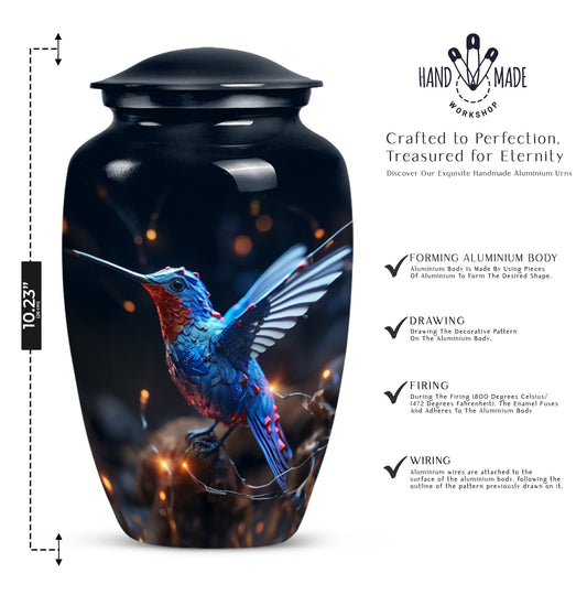 humming birds urn