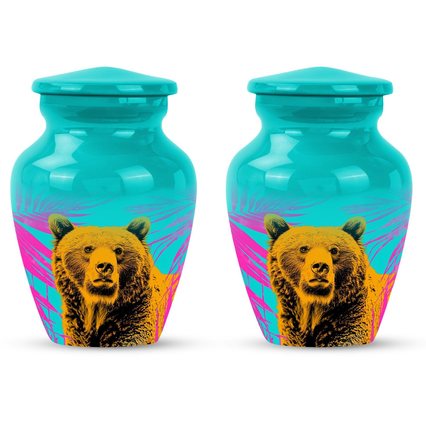 Classic 10-inch bear urn, uniquely crafted for human ashes
