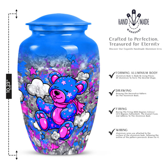 Classic 10-inch bear urn for storing ashes