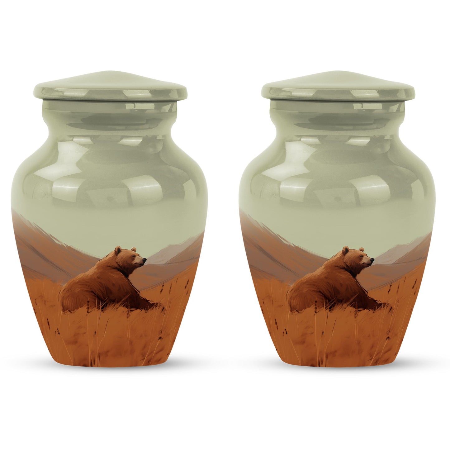 Classic 10-inch bear urn for cremation ashes,