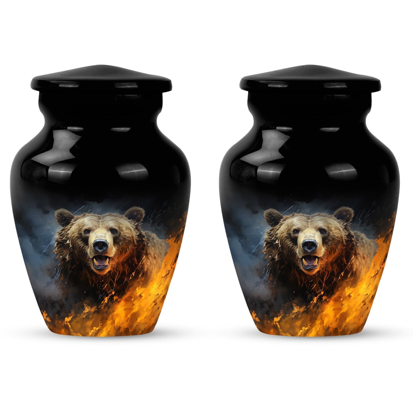 bear urn for human ashes.