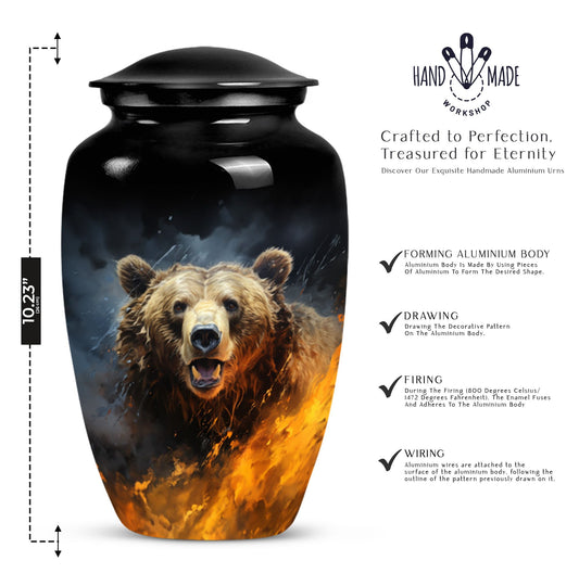 bear urn for human ashes.