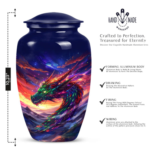 dragon urn, personalized memorial funeral urn