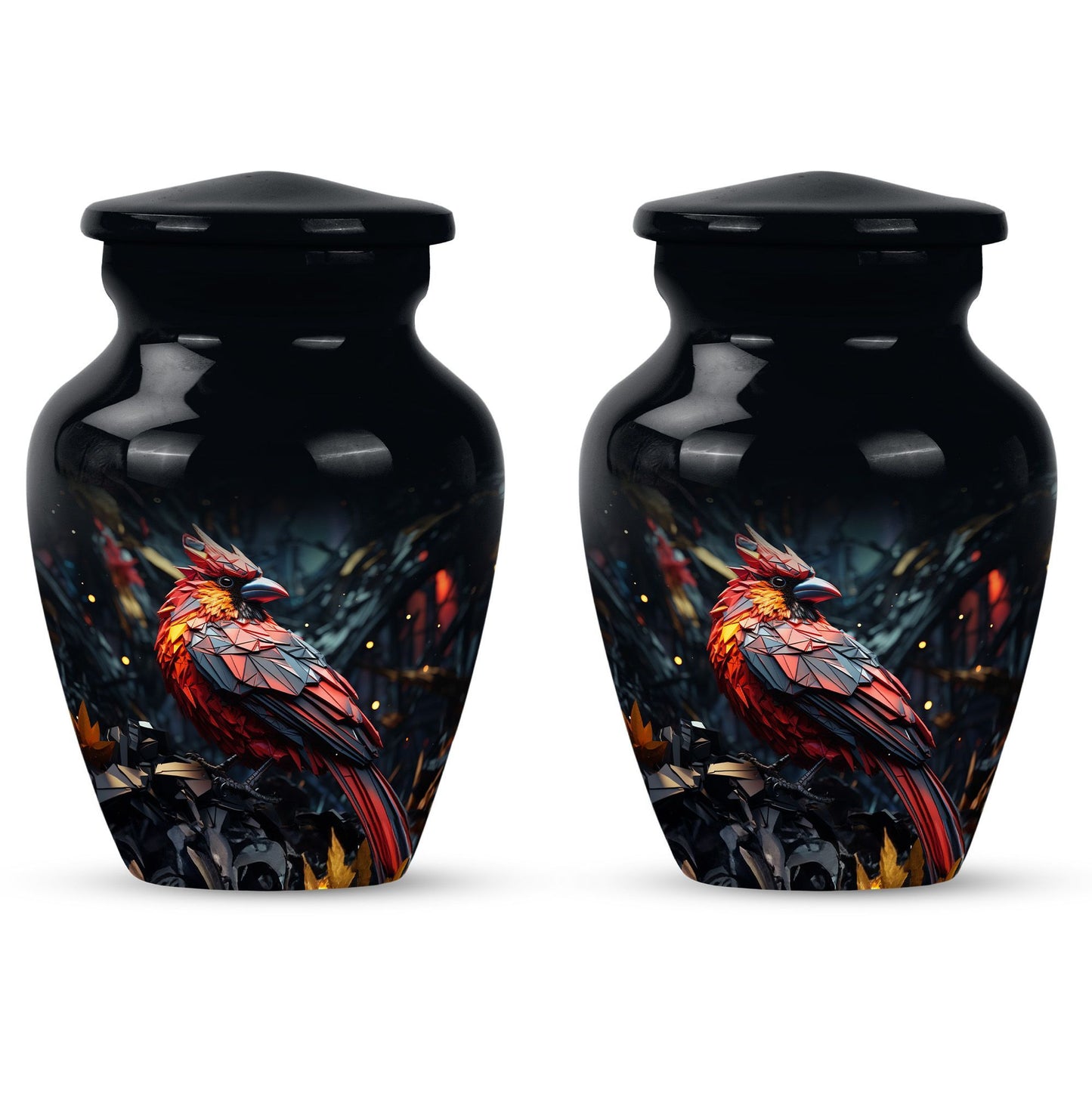 10-inch Cardinal Bird Urn.