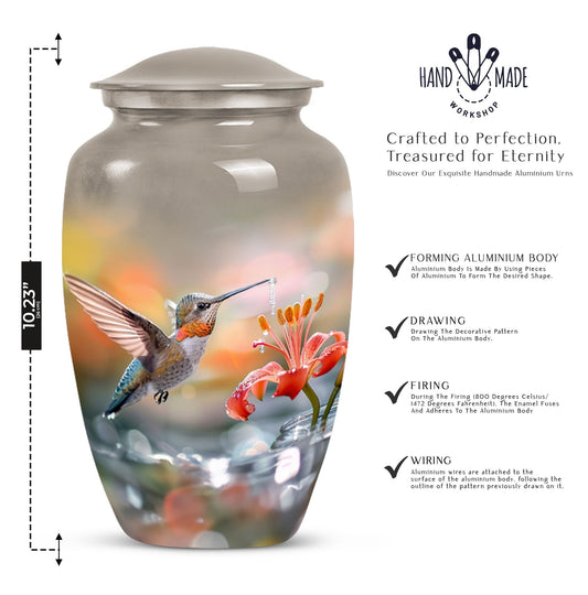 humming bird urn for adult female cremation ashes