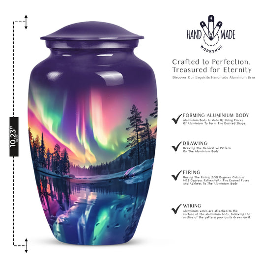 AURORA Urn, a large memorial adult urn for human ashes