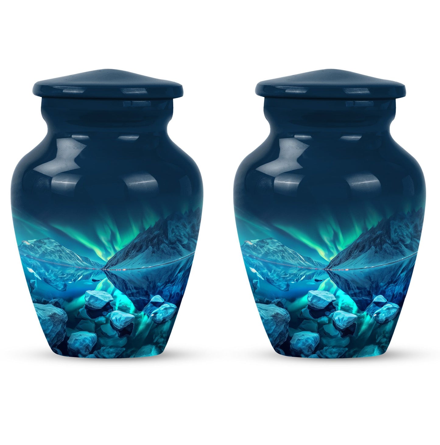 urn for ashes with velvet pouch