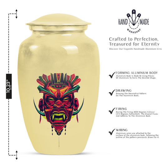 10-inch native American memorial urn for dad,