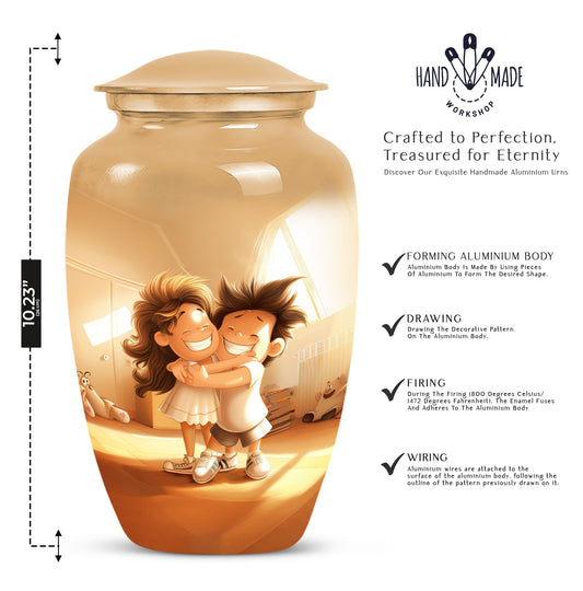 brother and sister urn for cremation ashes.