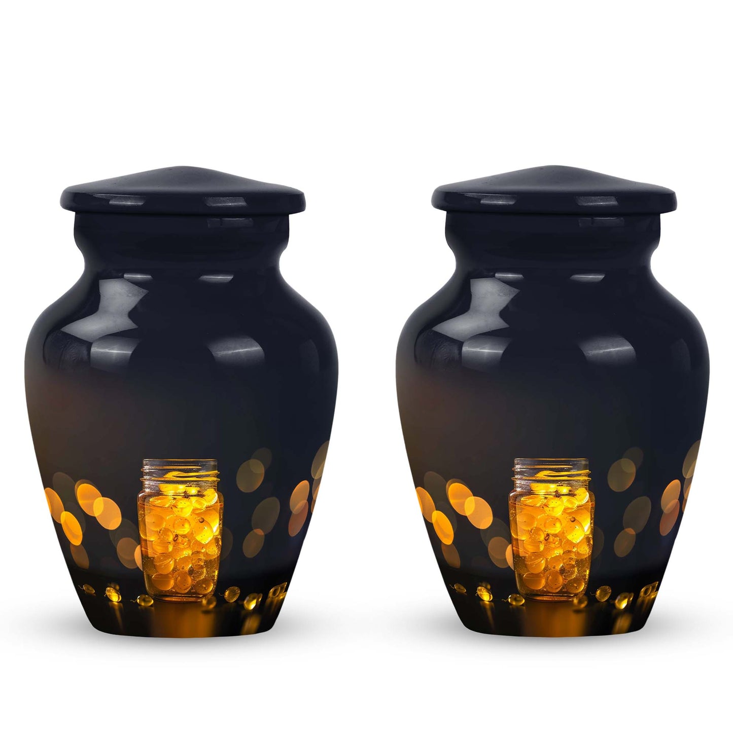 Honey pot Urn, classic memorial medium urn for ashes.
