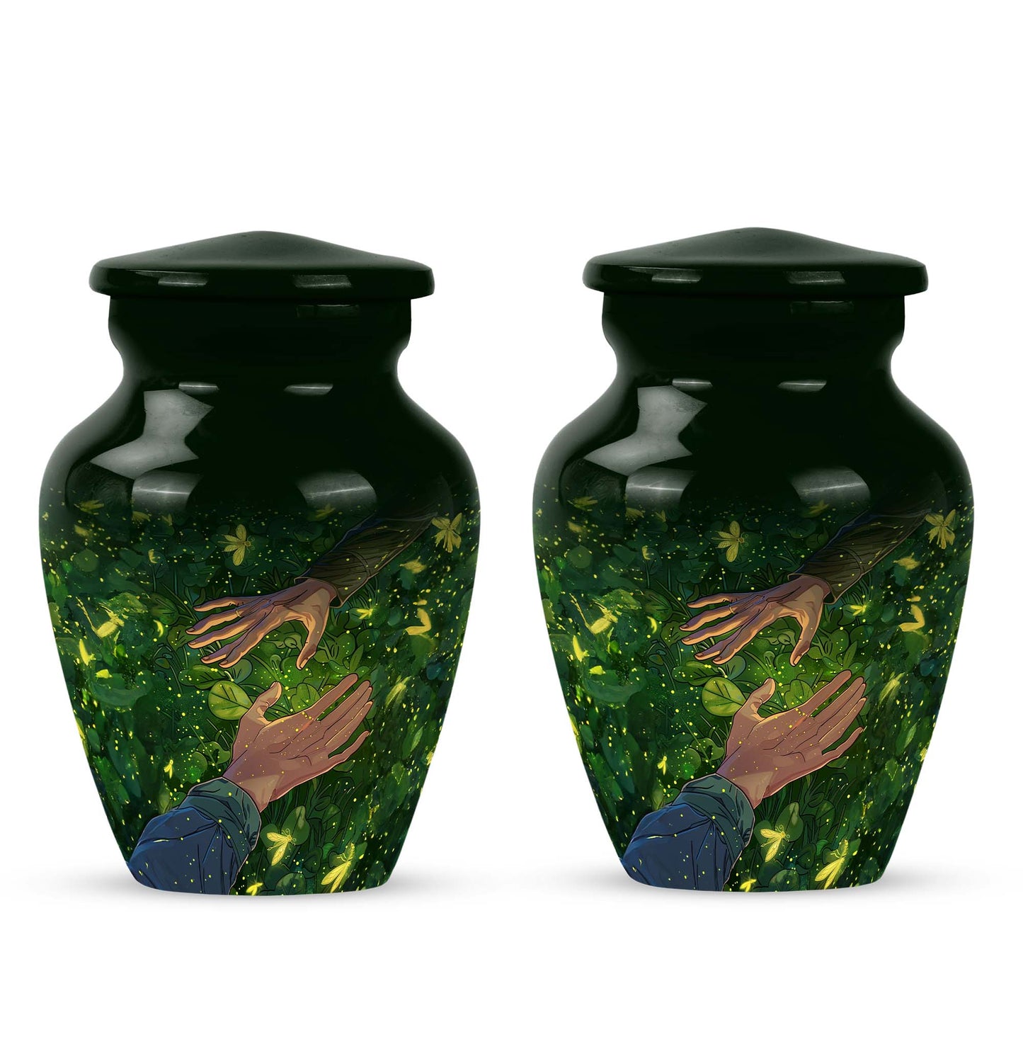 10-inch classic urn, crafted from , for adult human ashes