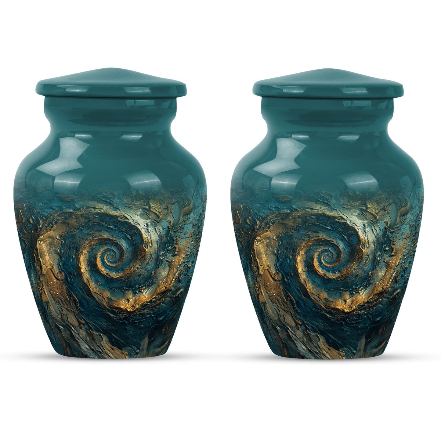 Classic 10-inch spiral urn for women's cremation,