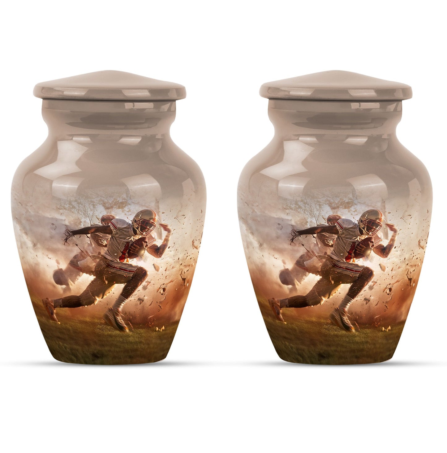 football urn for funeral burial
