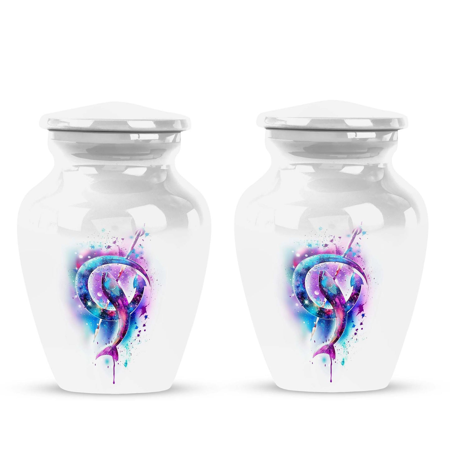 Classic 10-inch fish urn crafted from aluminium