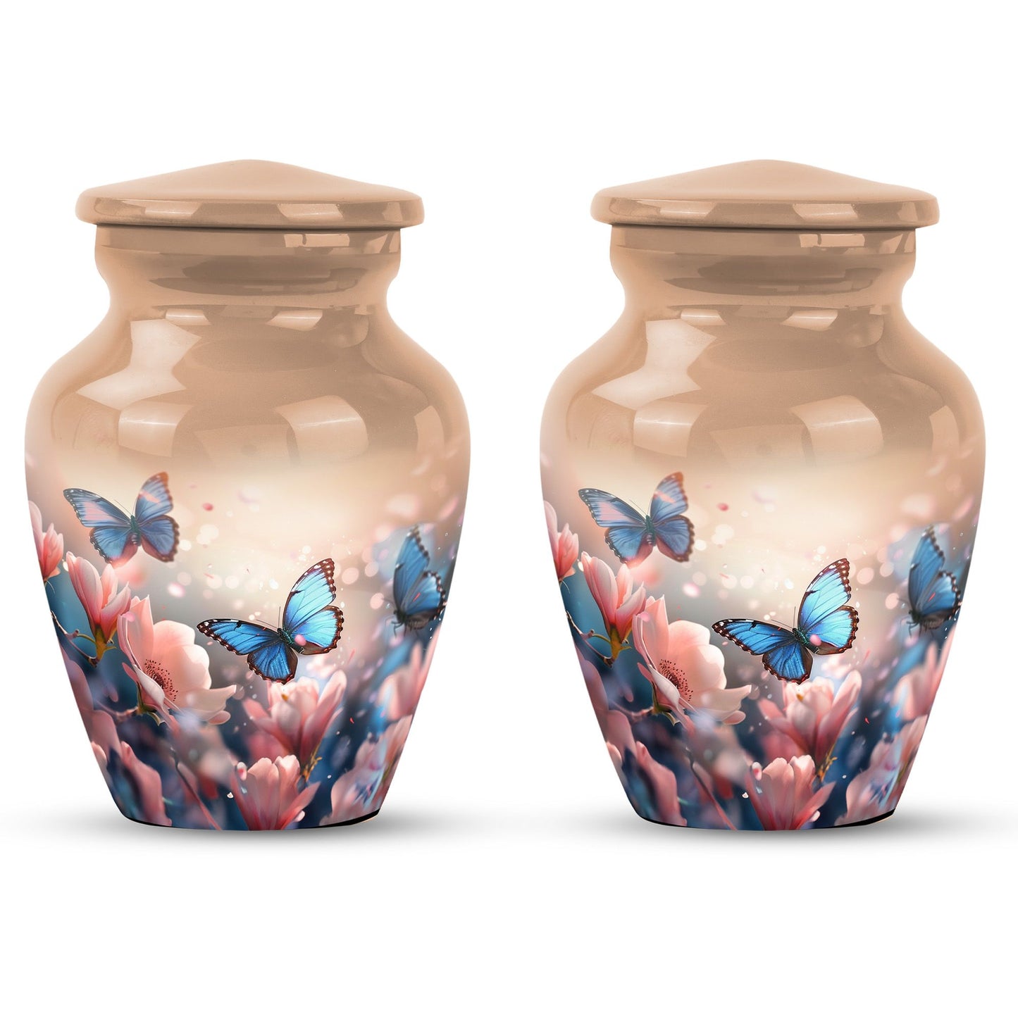 10-inch classic butterfly urn for men's ashes, customizable