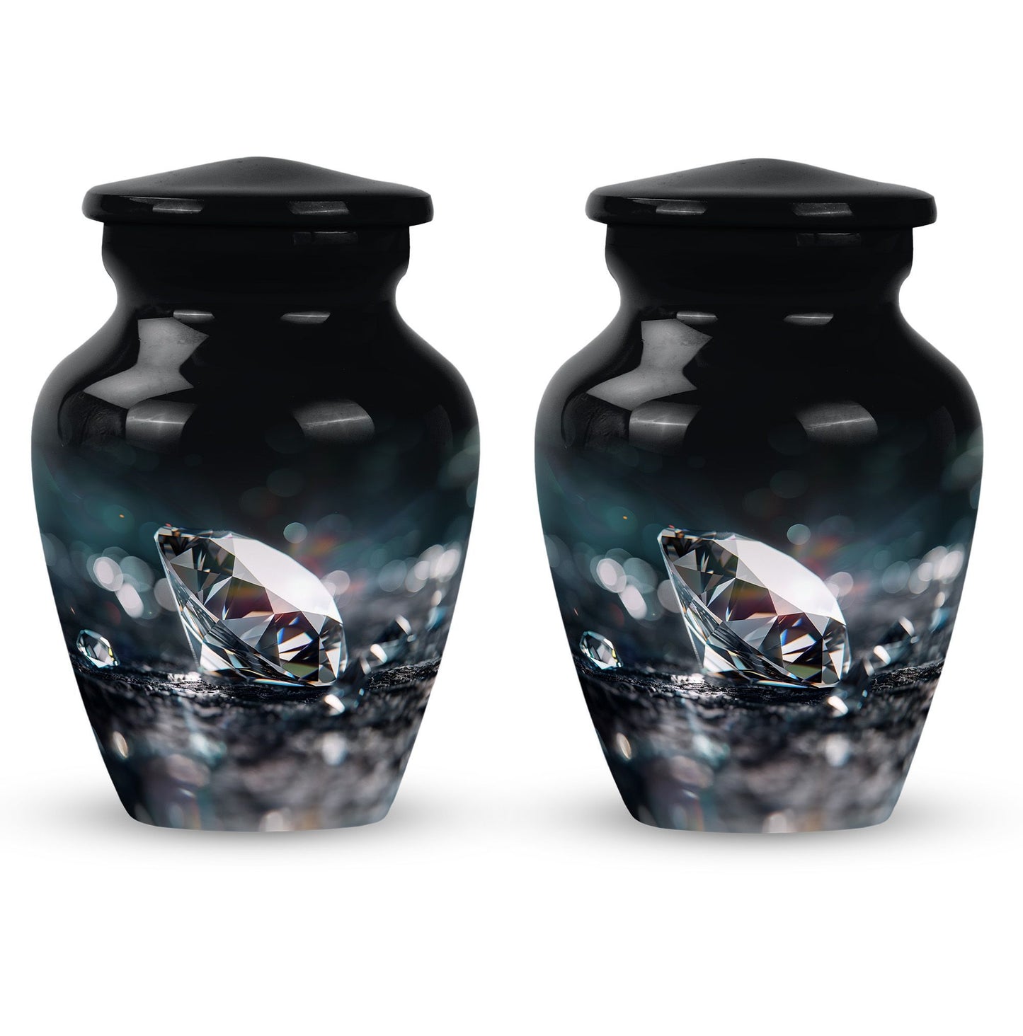 10-inch diamond cremation urn