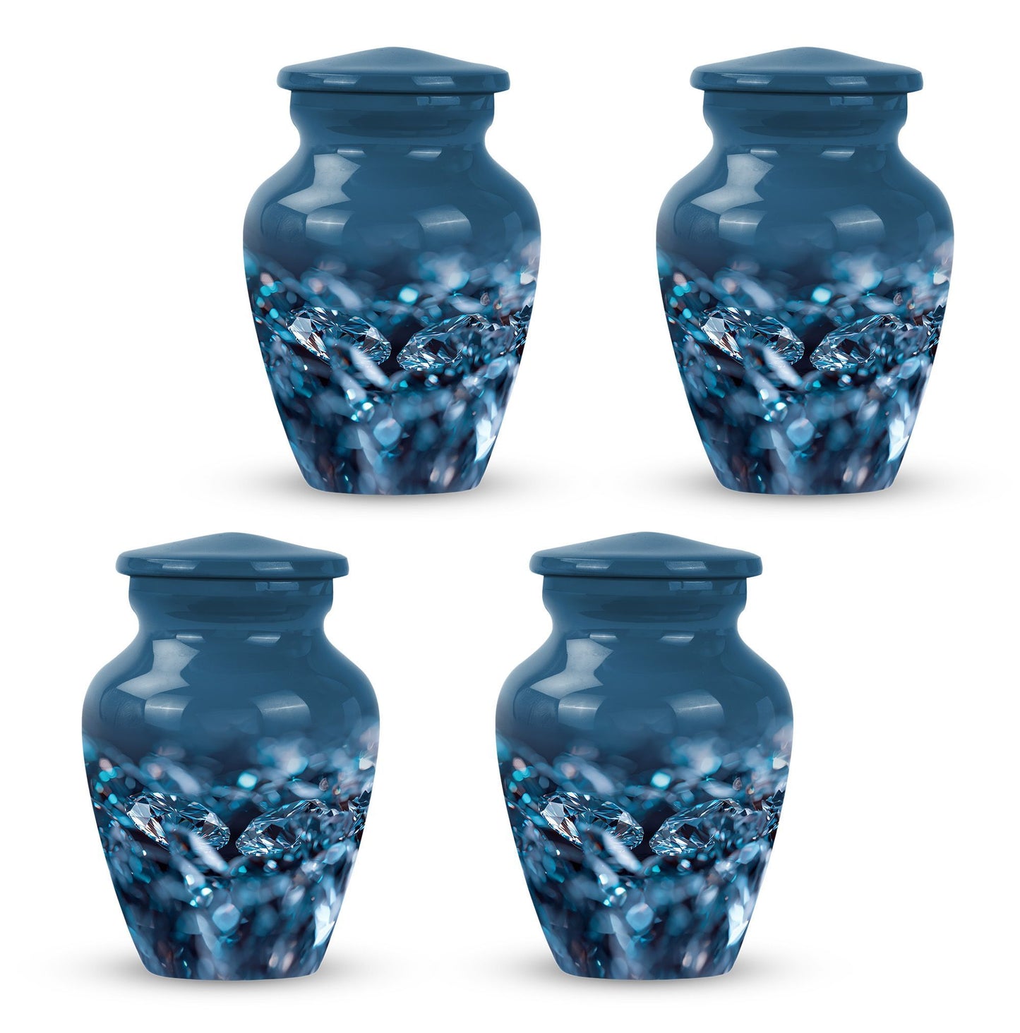 diamond urn for memorial burial