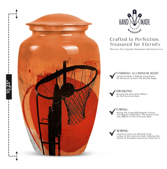 classic basketball urn for men's ashes.