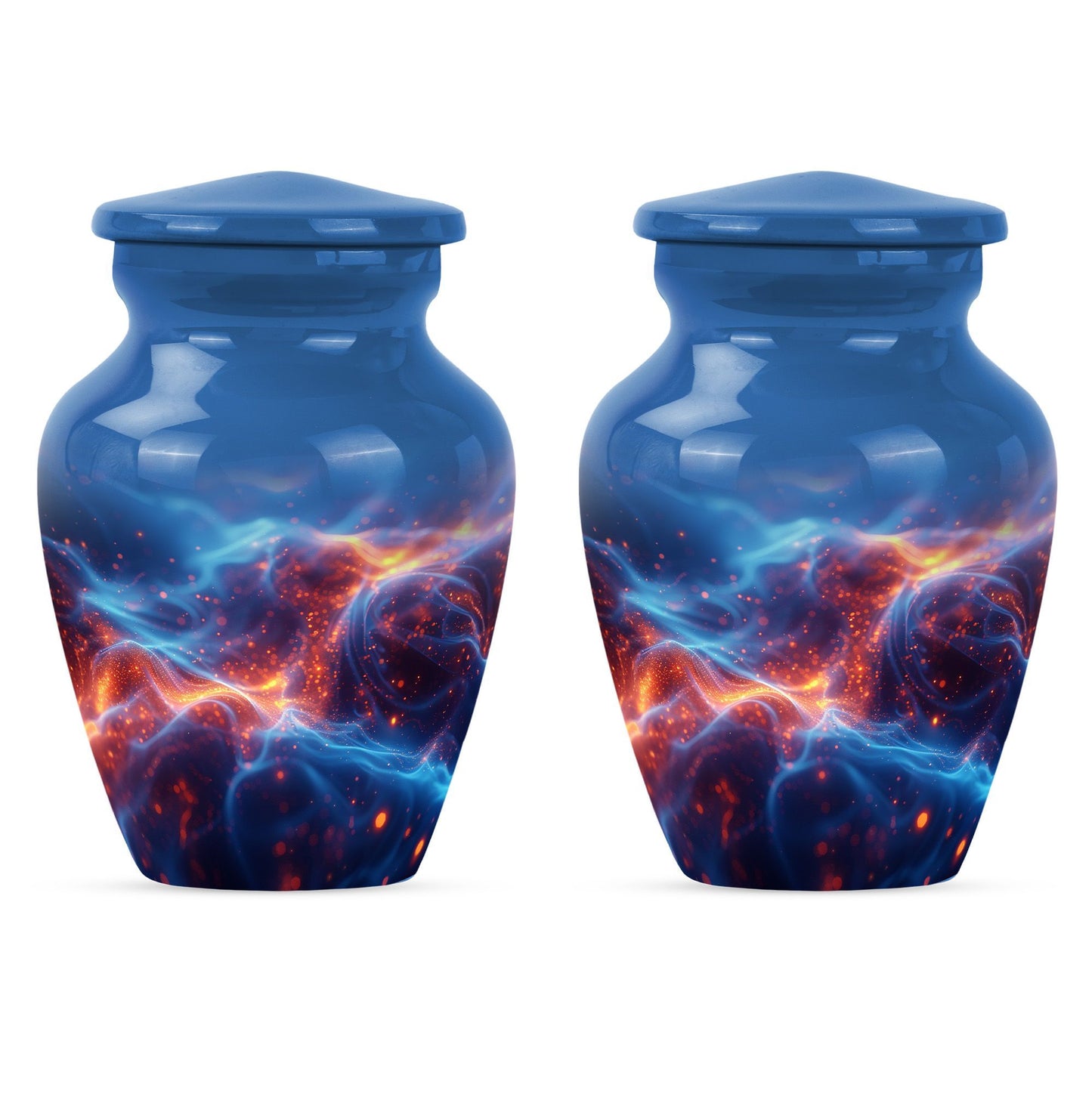 10-inch classic fire urn for ashes, handcrafted urn
