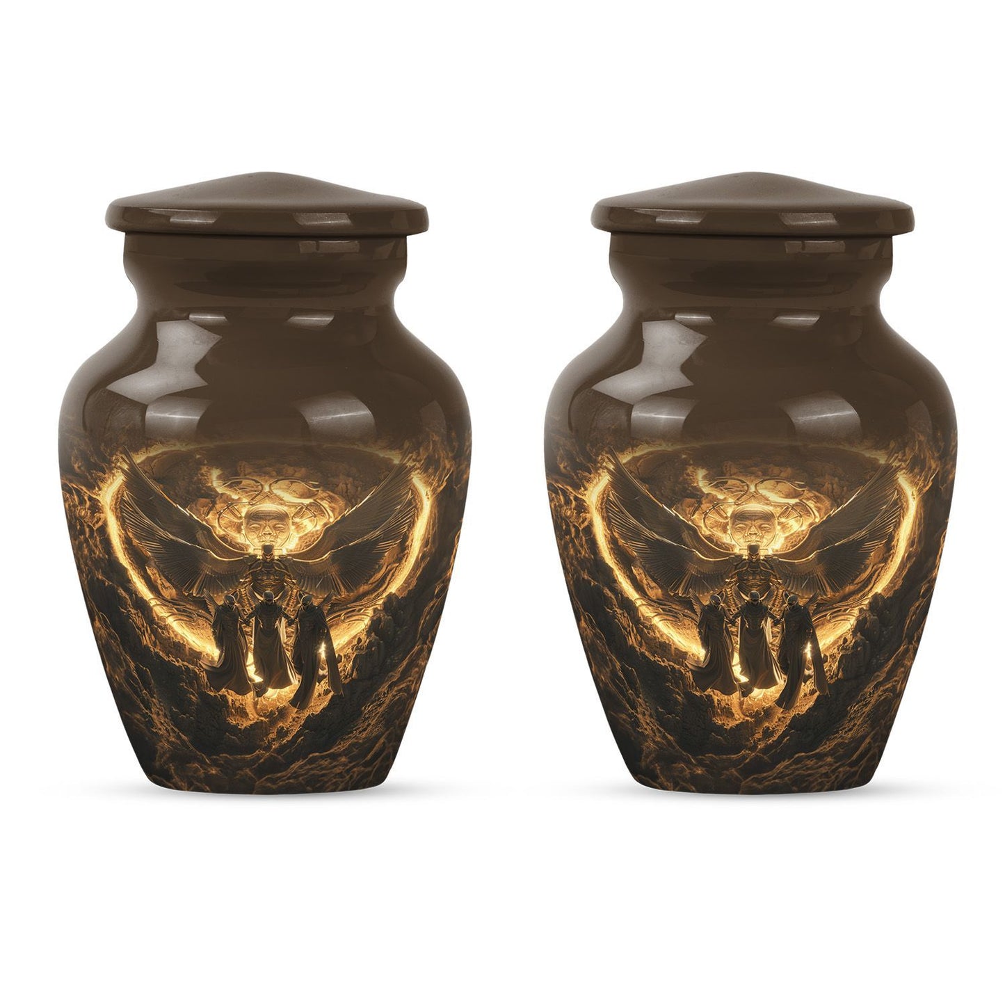 Classic 10 inch Catholic Urn, large burial memorial urn.