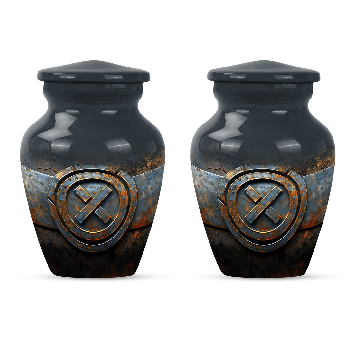 Classic Catholic Urn, memorial urn for adult male ashes