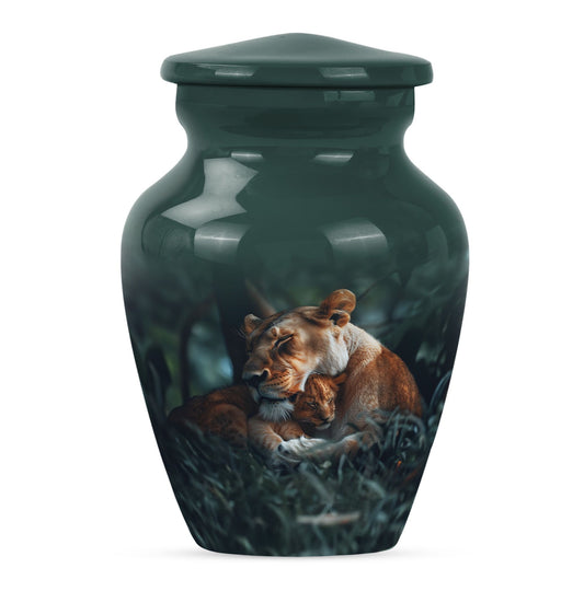 Lioness And Cub Cremation Urn For Adults - Lion Urns For Men & Women