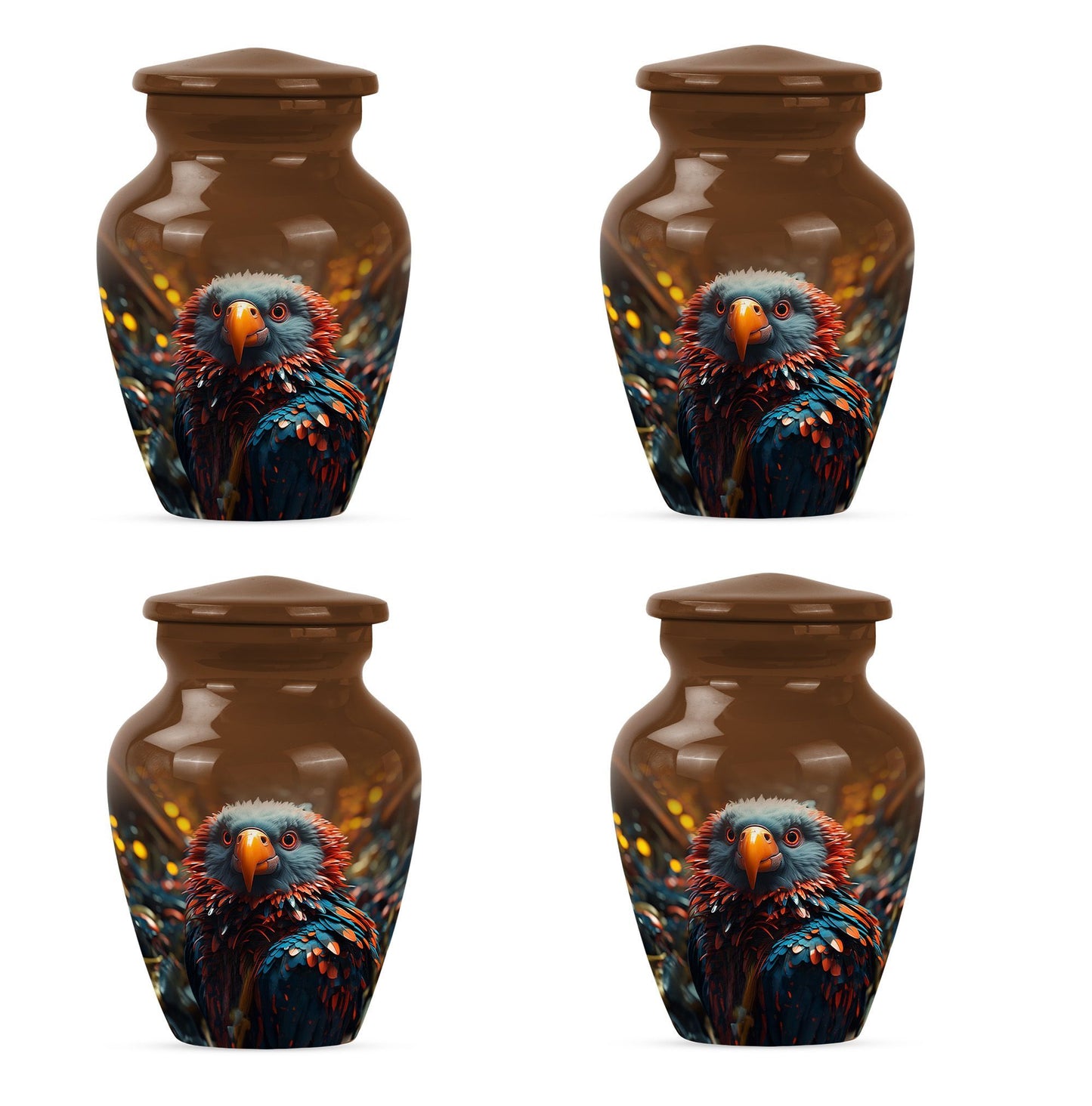 Toucans Funeral Urn, classic cremation urn for ashes,