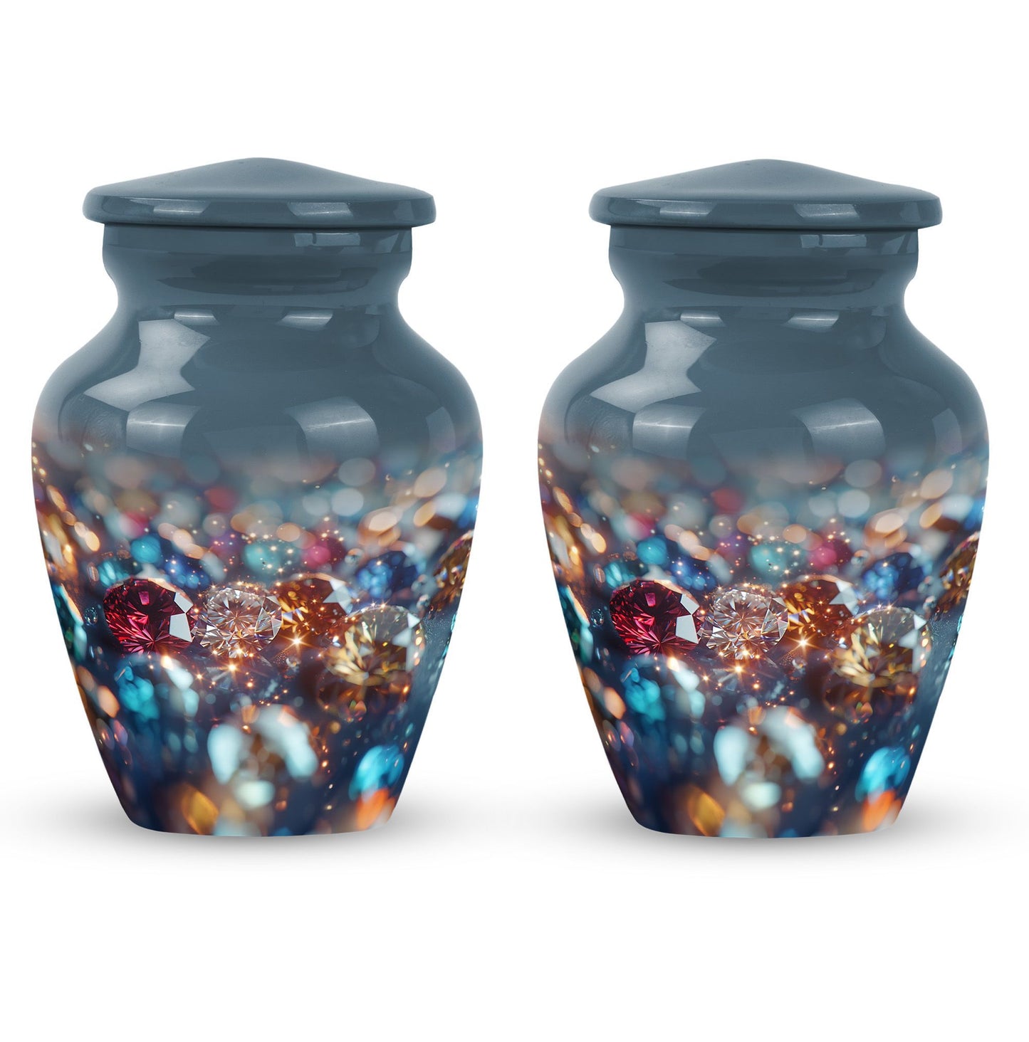 Classic diamond urn for human ashes large cremation urn