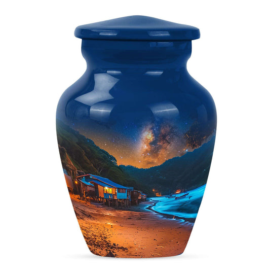 Starry Beach Urns For Ashes For Humans Funeral - Memorial Urn For Dad